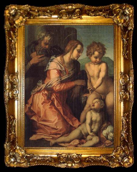 framed  Andrea del Sarto Holy Family, ta009-2
